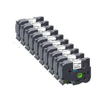 TBXwsofl 10PK 24mm 251 Rubans compatibles avec Les Fournitures d'imprimante Noir sur Blanc 251 Fonctionne avec l'imprimante d'étiquettes PT