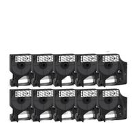 TBXwsofl 10PK 45010 Ruban D1 Compatible Transparent 12mm Noir sur Transparent Compatible avec LabelManage 160 Fournitures d'imprimante de Machine d'étiquettes Portable