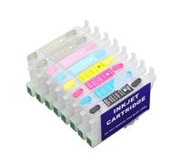 TBXwsofl 1set Set CARTRIDE À L'ENK REMBLILABLE Vide Compatible avec Les MODÈLES D'IMPRIMER R2400 Comprend la Puce d'arc T0591 à T0599
