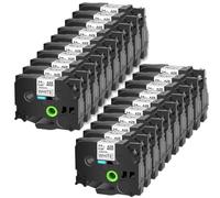 TBXwsofl 20PK 24mm X 8m Ruban d'étiquettes Noir sur Blanc Compatible avec Le Ruban laminé Standard TZ TZe 251 Compatible avec numéro de pièce TZ TZe 251 Fournitures d'imprimante