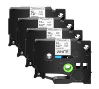 TBXwsofl 4 5 6 10 Paquets de Ruban d'étiquettes de Remplacement Compatible avec Ruban TZe231 Ruban d'étiquettes TZe 12 mm 0,47 Pouces Ruban laminé Compatible avec Les Fournitures d'imprimante(10 Pcs)