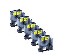 TBXwsofl 5 PCS Rouleaux de Ruban adhésif Compatible Compatible avec Le Fabricant d'étiquettes D1 A43618 A40918 A45018 LM160 LM280 6 mm 9 mm 12 mm