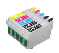 TBXwsofl 5pcs Cartouches à Encre Rechargeables vides compatibles avec Le Stylet C110 imprimante T0731 T0732 T0733 T0734 5 Cartouches avec Puce à Arc