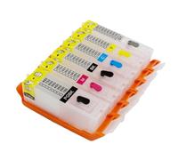 TBXwsofl 6PCS PGI-250 PGI650 La Cartouche à Encre Rechargeable Vide avec Puce à Arc Fonctionne avec MG6320 MG7120 MG7520 IP8720 MG6360 MG7160 IP8760 MG6670
