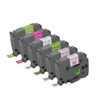 TBXwsofl 6PK 12 mm Rassette d'étiquette Compatible Fonctionne avec TZE231 TZE MQE31 TZEMQF31 TZEMQ531 TZEMQG35 TZEMQP35 Compatible avec Le Fabricant d'étiquettes PT(6PK Mix Label 02)