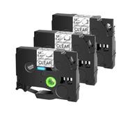 TBXwsofl Adhésive Acrylique à Taquet élevé Tze S231 12 mm Compatible avec TZ TZE S231 131 631 Compatible avec Les imprimantes(3PK Black on Clear)