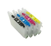 TBXwsofl Cartouche à Encre Rechargeable Vide Compatible avec Les modèles d'imprimantes RX420 RX425 R240 R245 RX520 avec des puces d'arc T0551 T0552 T0553 T0554