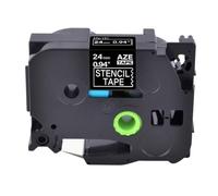 TBXwsofl Cassette de Ruban de Pochoir de Gravure Non adhésive, 18mm 24mm 36mm, Noire, Compatible avec Les Fournitures d'imprimante STE-141 STE-151 STE-161(24mm)