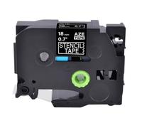 TBXwsofl Cassette de Ruban de Pochoir de Gravure Non adhésive, 18mm 24mm 36mm, Noire, Compatible avec Les Fournitures d'imprimante STE-141 STE-151 STE-161(18mm)