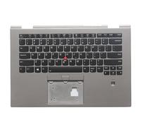 TBXwsofl Clavier Compatible avec Ordinateur Portable rétro-éclairé avec Couvercle supérieur Palmrest SM10M69917 SM10M69920 Compatible avec X1 3e génération et modèles similaires(Silver)