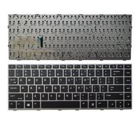 TBXwsofl Clavier d'ordinateur Portable Compatible Compatible avec 840 G5 846 G5 745 G5 avec Cadre Gris US Layout(NO Backlit)