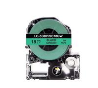 TBXwsofl Étiquette de Couleur Mixte 1pc 18 mm Compatible avec LW400 LW500 LW700 ST18KW SS18KW SC18RW SC18YW SC18BW SC18GW 1PCS(Black on Green)