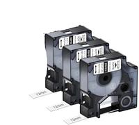 TBXwsofl Étiquettes en Nylon Flexibles de 12 mm compatibles avec 18488 18489 18490 18491 Bandes Compatible avec 3000 4200 5200 Machines de Fabricant d'étiquettes(3PK Black on White)