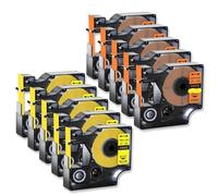 TBXwsofl Étiquettes Jaunes et Oranges Mixtes 10pk compatibles avec 18432 1843512 mm Compatible avec Les modèles d'imprimante comme 5200 et 3M PL300