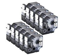 TBXwsofl Paquet de 10 Rubans d'étiquettes Noir sur Blanc 19 mm Standard Compatible avec imprimante LabelManager 300 420P Compatible avec Le numéro de pièce D1 Tape 45803