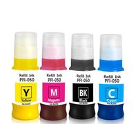 TBXwsofl Recharge d'encre pigmentée PFI-050, 70ML, PFI050, Compatible avec Les modèles d'imprimante TC-20 TC-20M, numéro de pièce PFI 050(1set-4pcs)