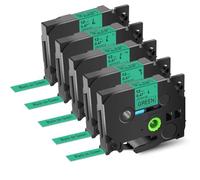 TBXwsofl Roulette d'étiquette multicolorée de 5pk 12 mm Compatible avec Tze 231 431 531 631 731 La Bande stratifiée Fonctionne avec PTD410 PTD460BT Printers(5PK Black on Green)