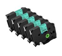 TBXwsofl Ruban d'étiquette 5PK Compatible avec P3100 E1000 Pro Ribbon Label Maker Imprimante Noir sur White Tze-231 TZE-631(5pcs Black on Green)