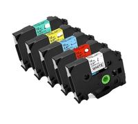 TBXwsofl Ruban d'étiquette 5PK Compatible avec P3100 E1000 Pro Ribbon Label Maker Imprimante Noir sur White Tze-231 TZE-631(5pcs Mxied Colors)