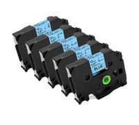 TBXwsofl Ruban d'étiquette 5PK Compatible avec P3100 E1000 Pro Ribbon Label Maker Imprimante Noir sur White Tze-231 TZE-631(5pcs Black on Blue)