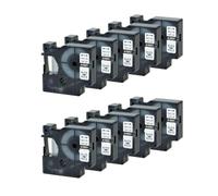 TBXwsofl Ruban d'étiquettes à Tube thermorétractable S0718260 18051, 6MM, Noir sur Blanc, Compatible avec Les modèles d'imprimante d'étiquettes, 10 pièces