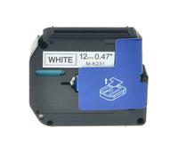 TBXwsofl Ruban d'étiquettes M-K231 MK231 M231, 12mm, Noir sur Blanc, Compatible avec Les modèles d'imprimantes(Black on White)