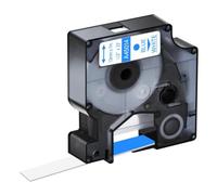 TBXwsofl Ruban d'étiquettes Noir sur Blanc 12 mm x 7 m Compatible avec Les Fournitures d'imprimante Compatible avec Le numéro de pièce 45013 45010 45015 45016(Blue on White)