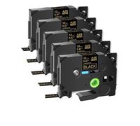 TBXwsofl Ruban laminé de 12mm, 5 pièces, Compatible avec Les modèles d'imprimante d'étiquettes Tze 324 334 344 354 Compatible avec numéro de pièce TZE324 TZE334 TZE344 TZE354