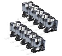 TBXwsofl Tapes en Polyester compatibles avec 18482 12 mm Noir sur étiquettes Blanches Compatible avec l'ILP 219 4200 imprimante d'étiquette(10PK Black on White)
