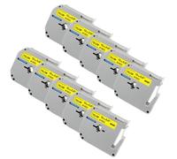 TBXwsofl Tapis 12 mm M MK231 MK221 MK131 Compatible avec PT-70 PT-80 IMPRIMITATION DE L'IMPRIMANCE DE L'IMPRIMANCE DE L'IMPRIMANCE(10PK Black on Yellow)