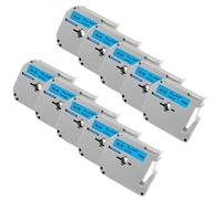 TBXwsofl Tapis 12 mm M MK231 MK221 MK131 Compatible avec PT-70 PT-80 IMPRIMITATION DE L'IMPRIMANCE DE L'IMPRIMANCE DE L'IMPRIMANCE(10PK Black on Blue)