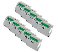 TBXwsofl Tapis 12 mm M MK231 MK221 MK131 Compatible avec PT-70 PT-80 IMPRIMITATION DE L'IMPRIMANCE DE L'IMPRIMANCE DE L'IMPRIMANCE(10PK Black on Green)