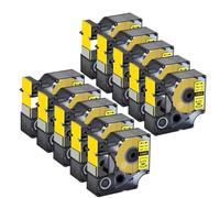 TBXwsofl Tube thermorétractable avec étiquette Noire sur Jaune, 3/4 Pouces, 4,92 Pieds, Compatible avec Les imprimantes Rhion 5200 3MPL300, numéro de pièce 18058, 10PK