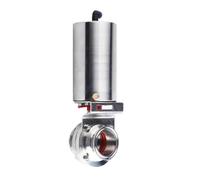 TBZFNZXF Tuyau de 19 à 108 mm Vanne papillon sanitaire en acier inoxydable 304 316L avec actionneur pneumatique pour brassage maison (38 mm K50,5)