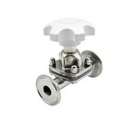 TBZFNZXF Vanne à diaphragme à trois colliers en acier inoxydable DN15 DN20 DN25 DN50SS316L 3,8 cm 5,1 cm (virole 34 de 19 mm)