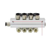 TBZOQAID Électrovanne électrique pneumatique normalement fermée 2V025-06 AC220V DC12V24V, Type combiné multidirectionnel, vanne magnétique à air(Dc12v 6mm Fittings,3F)