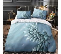 TBZXEEWOE Déesse de Glace Housse de Couette 3D Effet Microfibre Hypoallergique Confortable Statue Mythique Parure de Lit Fermeture Éclair Douce Ultra Douce for Filles Ado Double（200x200cm）