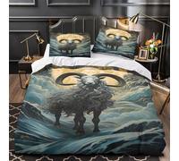 TBZXEEWOE Déesse Mythique Parure de Lit Microfibre résistante 3D Imprimée Ultra Douce Fantaisie Housse de Couette Fermeture Éclair Hypoallergique Respirante for Garçons Adolescents Double（200x200cm）