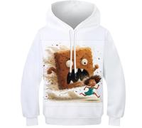 TBZXEEWOE Galleta enojada Pulls Imprimé 3D Fashion Humorístico Capuches Teen Garçons Filles - Capuche+Poche, Manches Longues, Facile À Associer 13-15Y