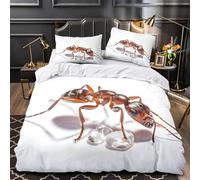 TBZXEEWOE Gros Plan d'une Fourmi Parure de Lit 3D Imprimée Microfibre Ultra Douce Résistante Housse de Couette Fermeture Éclair Super Douce Respirante for Enfants Garçons Filles Single（140x200cm）