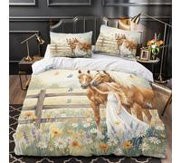 TBZXEEWOE Hippo Yawn Housse de Couette Imprimé en 3D Douce Résistante Numérique Parure de Lit Microfibre Hypoallergique Fermeture Éclair avec 2 Taies d'oreiller for Filles Ado Double（200x200cm）