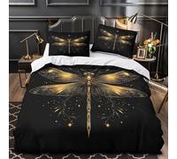 TBZXEEWOE Pièces d'or Parure de Lit Imprimé en 3D Douce Hypoallergique Léger Thème de la Finance de Luxe Housse de Couette Microfibre Fermeture Éclair Super Douce for Garçons Filles King（220x240cm）