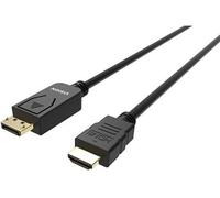 Vision TC 2MDPHDMI/BL câble vidéo et adaptateur 2 m DisplayPort HDMI Type A (Standard) Noir Noir