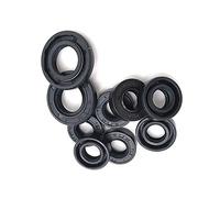 Tc Bague d'étanchéité Nbr Nitrile Couvert à double lèvre du joint d'huile avec ressort jarretière, 24.5X37.93X6 2Pcs