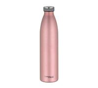 TC BOTTLE Bouteille isotherme, 1 l, or rose mat, en acier inoxydable, 12 h au chaud/24 h au froid, entièrement étanche, pour l'école, le bureau, par THERMOS, pour boire directement en acier