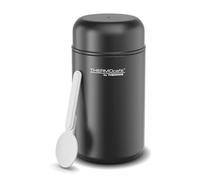 TC DAILY FOOD JAR 0,40 l, noir mat, récipient isotherme pour repas en acier inoxydable avec cuillère en plastique, 6 h chaud/12 h froid, récipient isotherme pour soupe, gobelet en acier inoxydable