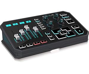 TC Helicon USB Plateforme de Diffusion en Ligne Révolutionnaire Goxlr avec Mélangeur 4 Canaux, Faders Motorisés, Table de son et Effets Vocaux ,Compatible PC Uniquement