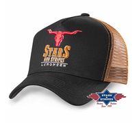TC LONGHORN black Casquette western Stars and Stripes unisexe