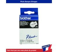 Brother Ruban TCM91 – mat, noir sur transparent, 9 mm x 7,7 m