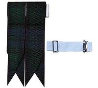 TC Montre Noir Tartan Écossais Flash Kilt Tuyau/Chaussette Flashes